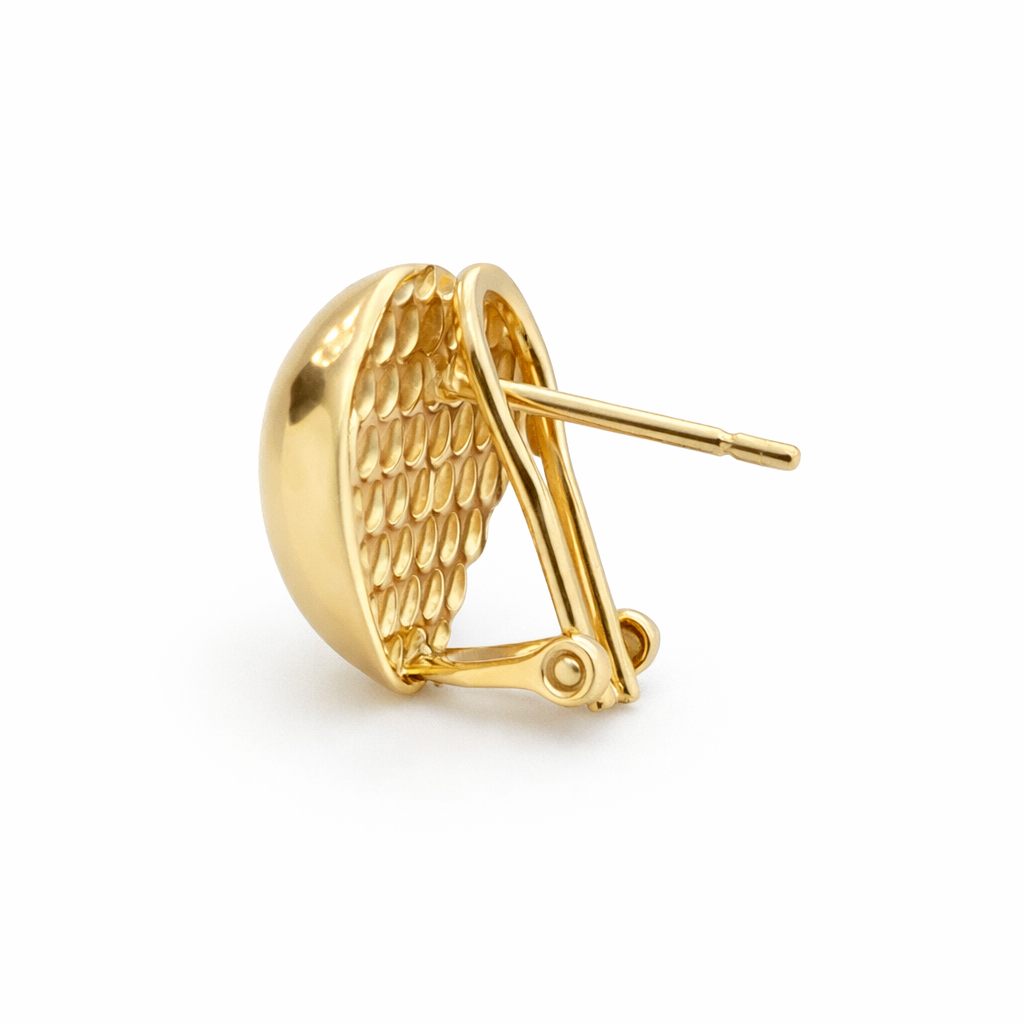 10K PLAIN HEART OMEGA BACK EARRINGS – JY Jewelry Wholesale