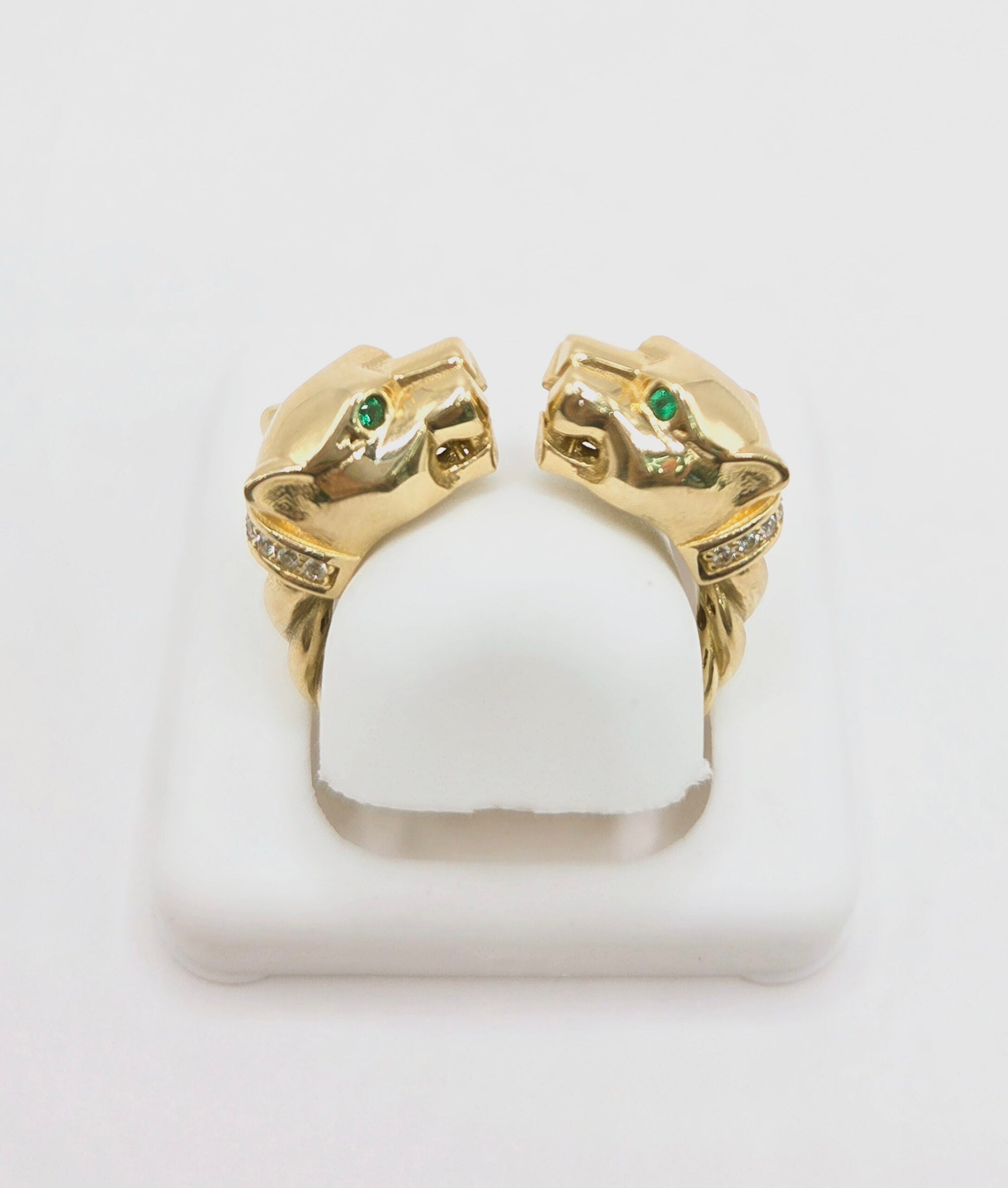10K EXOTIC TWO TIGER HEAD RING – 9 – JY Jewelry Wholesale