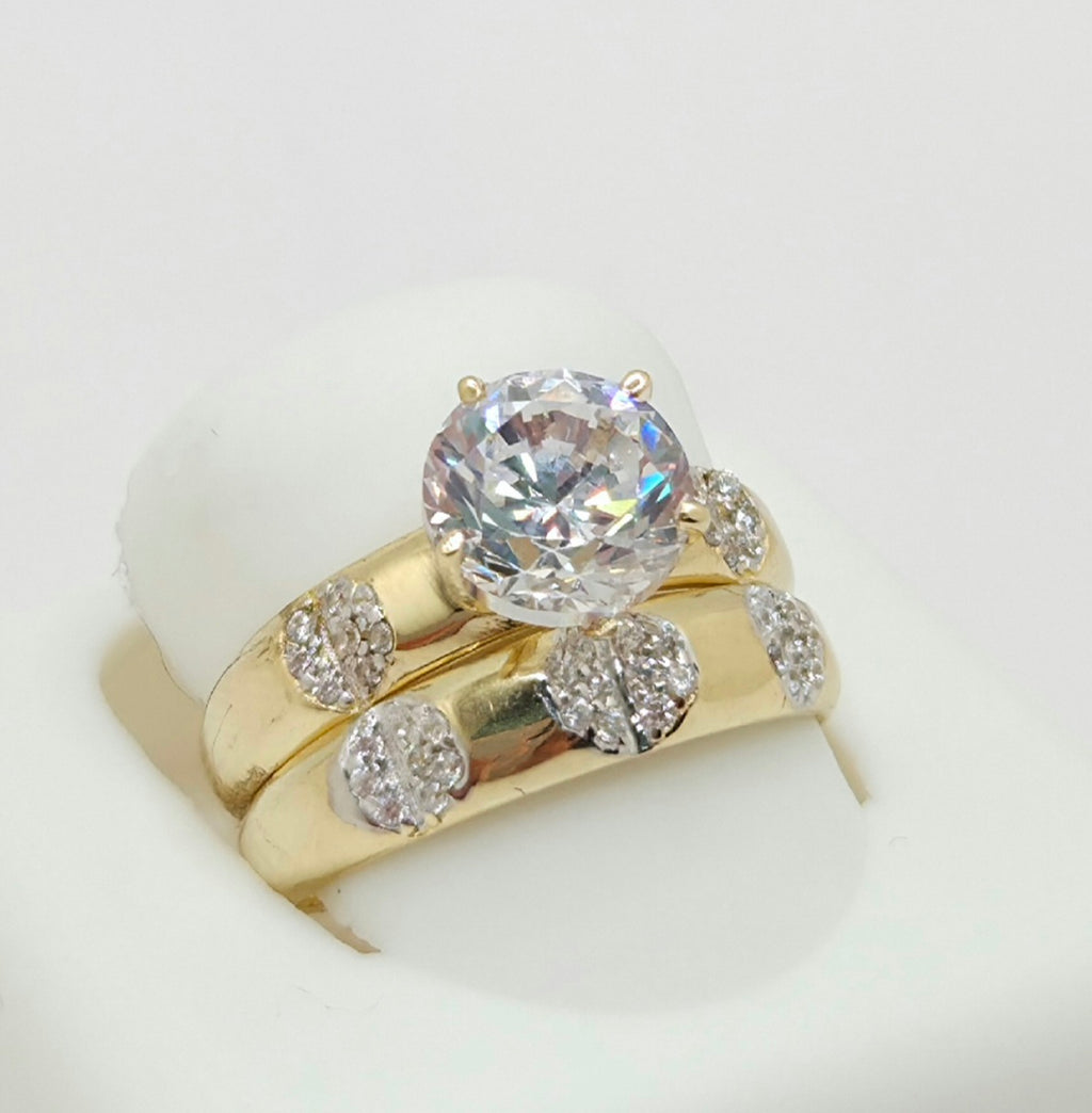 14K CZ DELICATE ENGAGEMENT WOMAN'S RING – 7 – JY Jewelry Wholesale