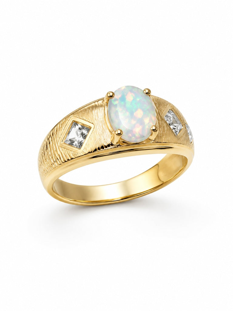 10K NATURAL MOONSTONE & DIAMOND RING – 10 – JY Jewelry Wholesale