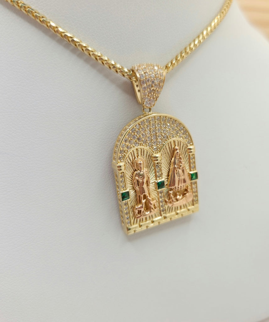 14K HOUSE STYLE SAN LAZARO & CARIDAD PENDANT – JY Jewelry Wholesale