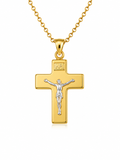 14K CROSS CHRIST TWO TONES PENDANT – JY Jewelry Wholesale