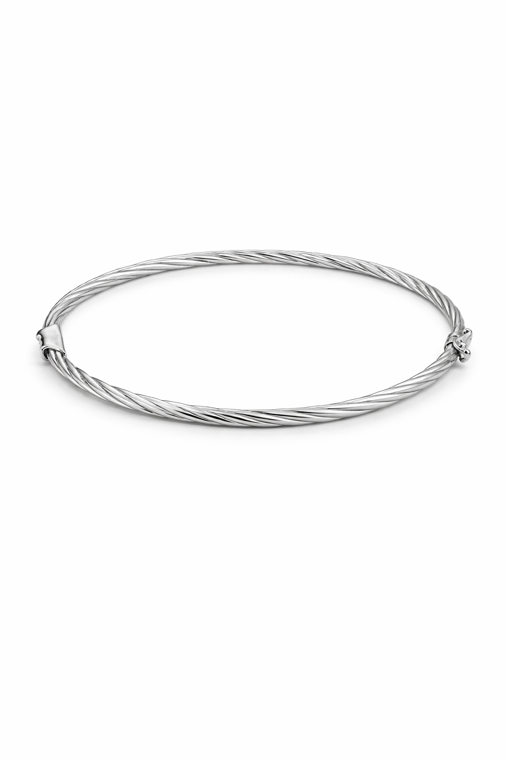10K WHITE GOLD ROPE DESIGN BANGLE 3MM – JY Jewelry Wholesale