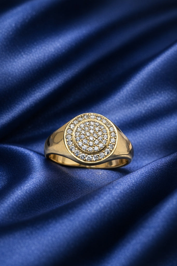 10K MODERN CZ ROUND RING – 10.5-11 – JY Jewelry Wholesale
