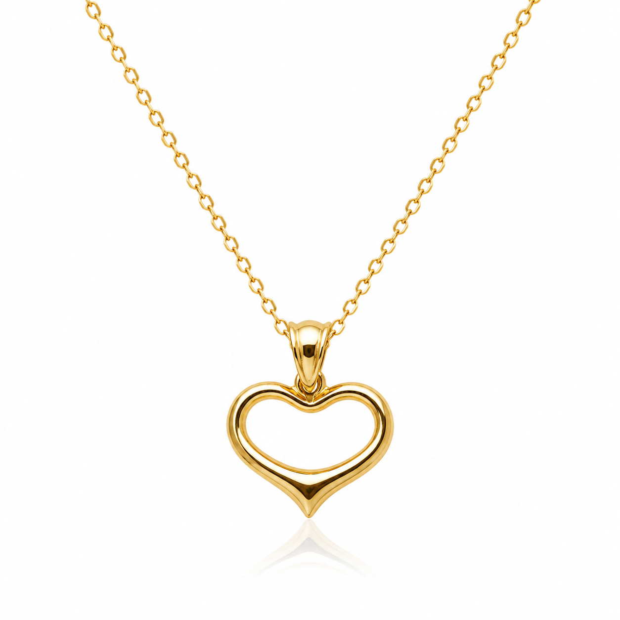 14K SMALL HEART SILHOUETTE PENDANT – SMALL – JY Jewelry Wholesale