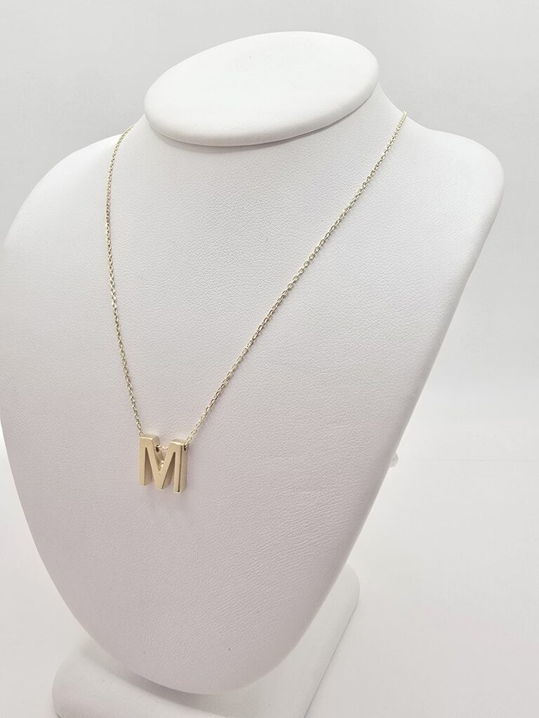 14K LETTER "M" CHAIN – 18" – JY Jewelry Wholesale