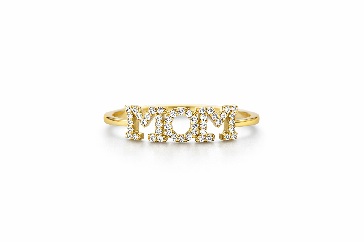 10K BEAUTIFUL CZ FILLED MOM RING – 7 – JY Jewelry Wholesale