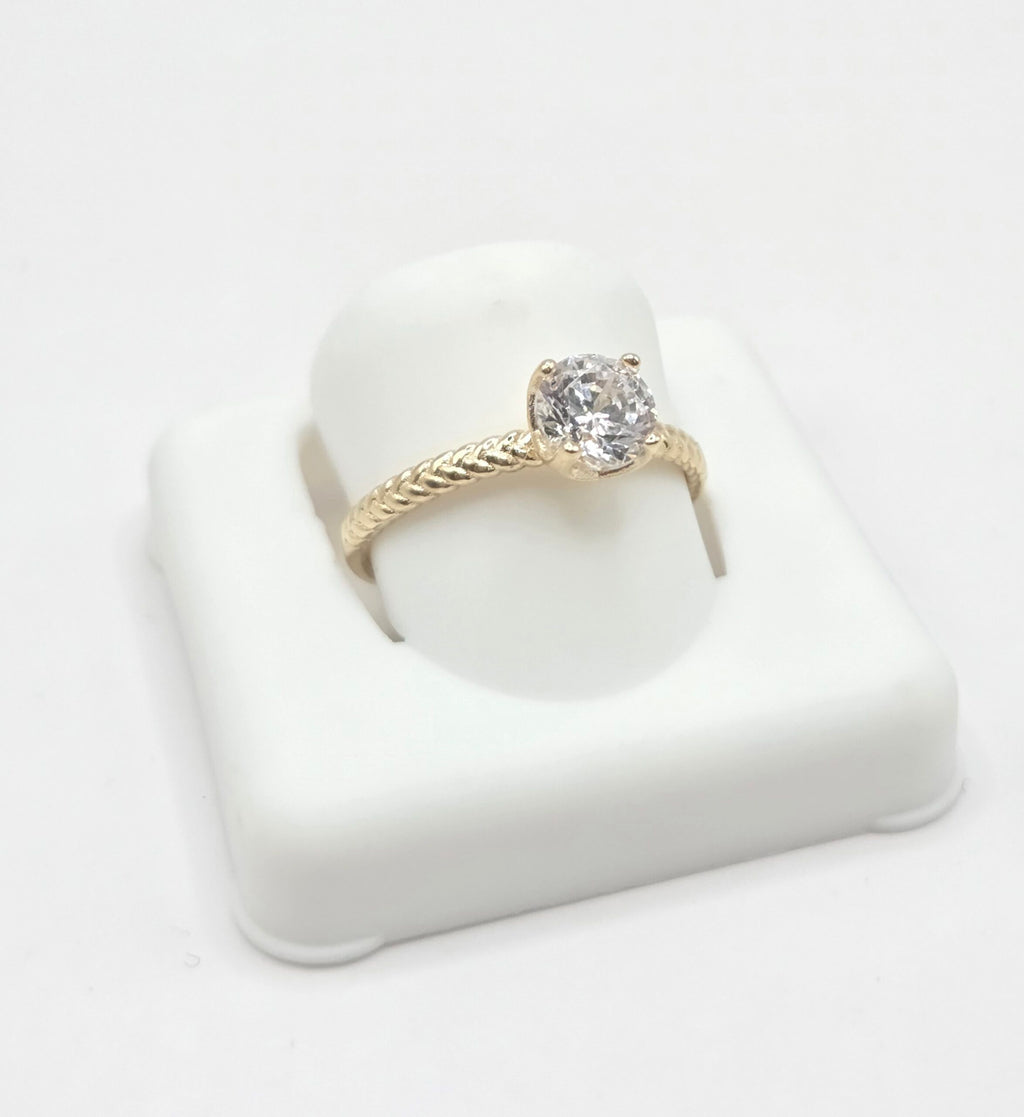 14K DELICATE BRAIDED DESIGN PROMISE RING – 7 – JY Jewelry Wholesale