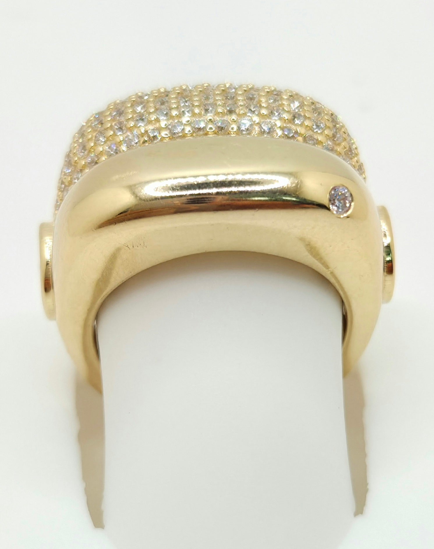 14K CZ MODERN RING WITH BLUE STONE DETAIL – 7 – JY Jewelry Wholesale