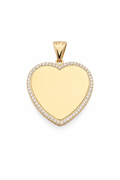 14K MEMORIAL PENDANT HEART SHAPE – 28X27MM – JY Jewelry Wholesale