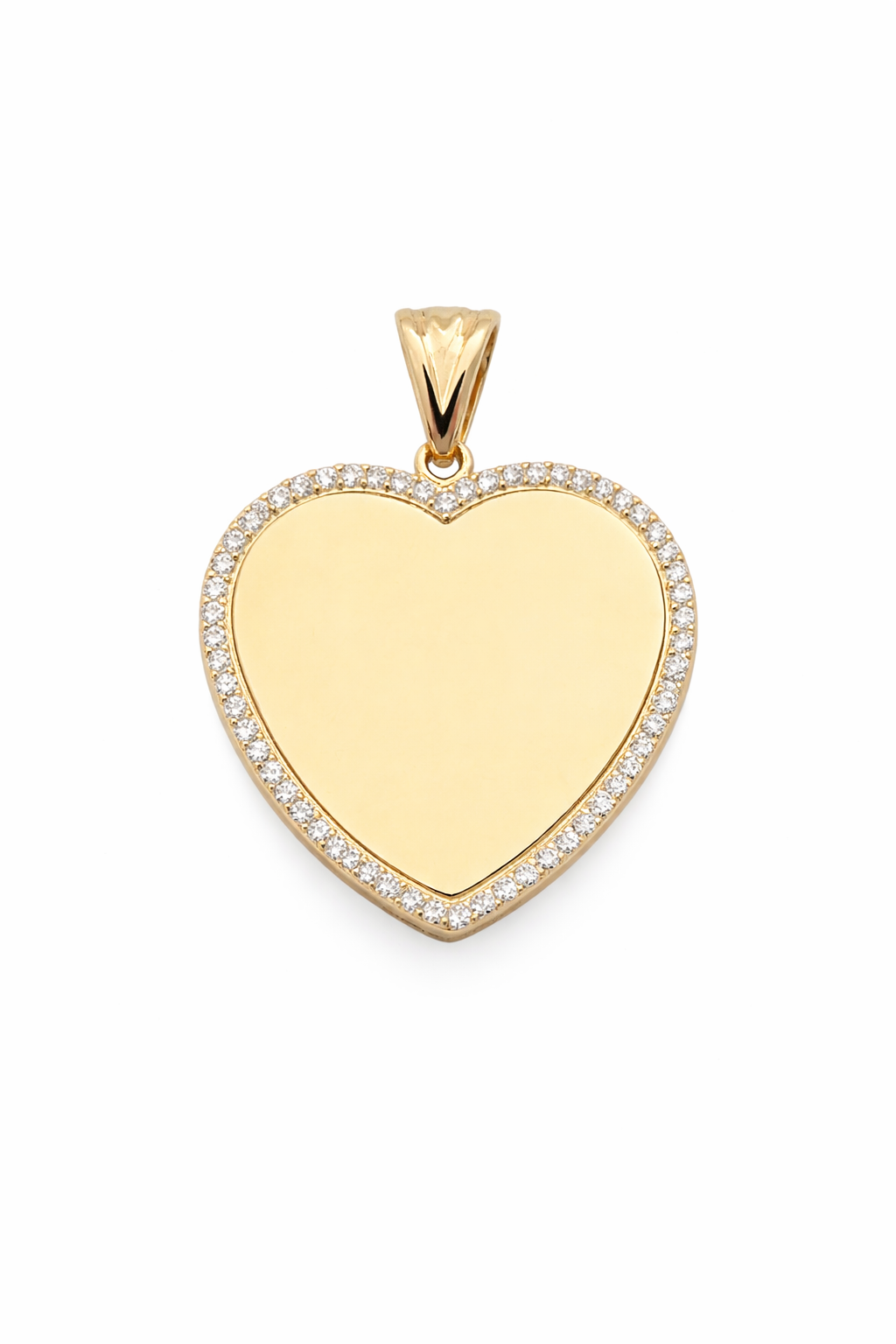 14K MEMORIAL PENDANT HEART SHAPE – 28X27MM – JY Jewelry Wholesale