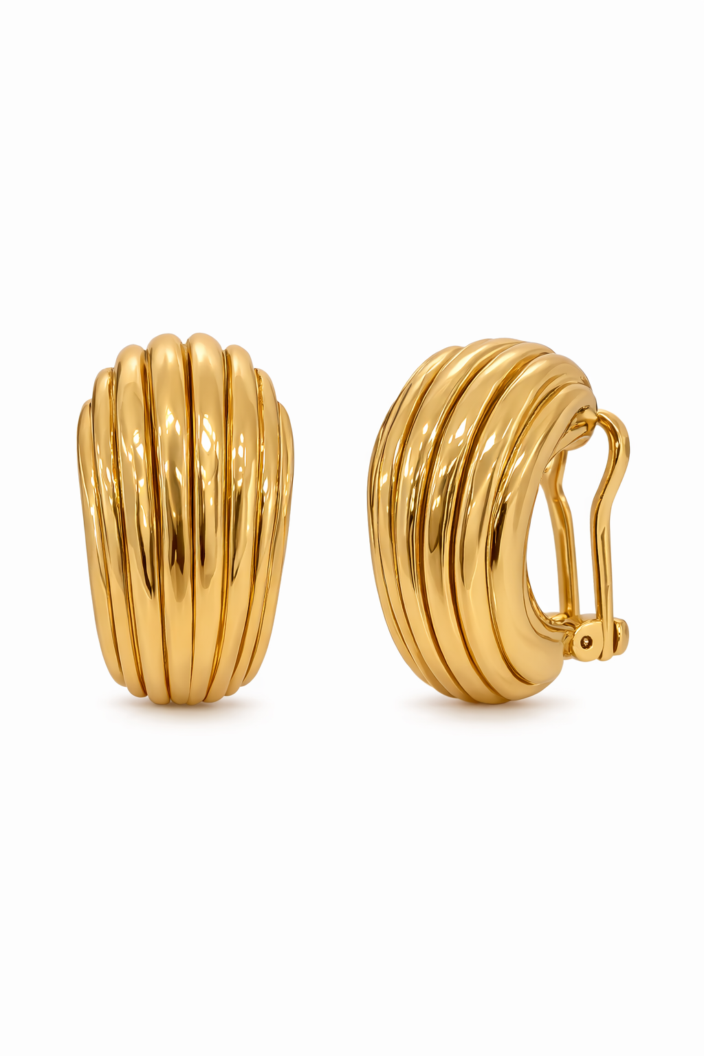 10K MODERN HOOPS STYLE OMEGA BACKS EARRINGS – JY Jewelry Wholesale