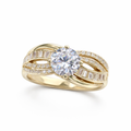 14K BAGUETTE AND CZ DETAILS PROMISE RING – 7 – JY Jewelry Wholesale