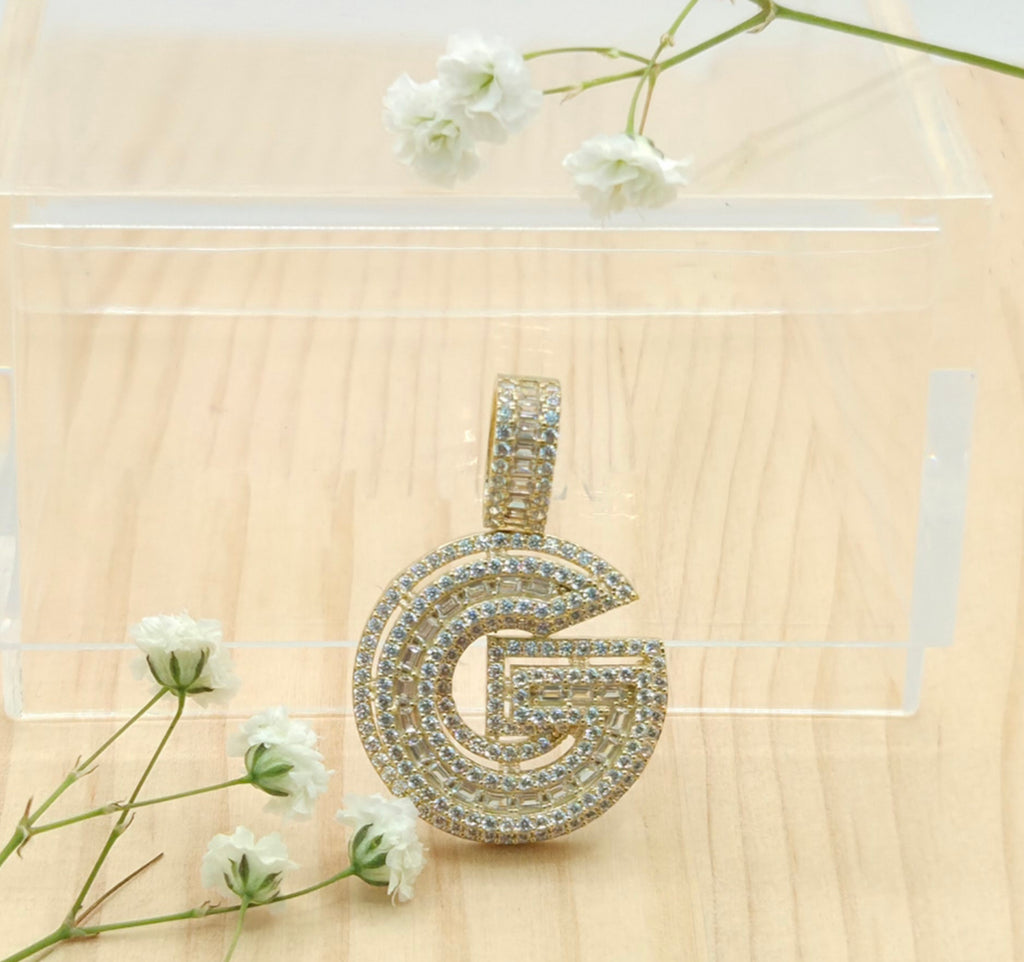 10K SMALL CZ "G" LETTER PENDANT – JY Jewelry Wholesale