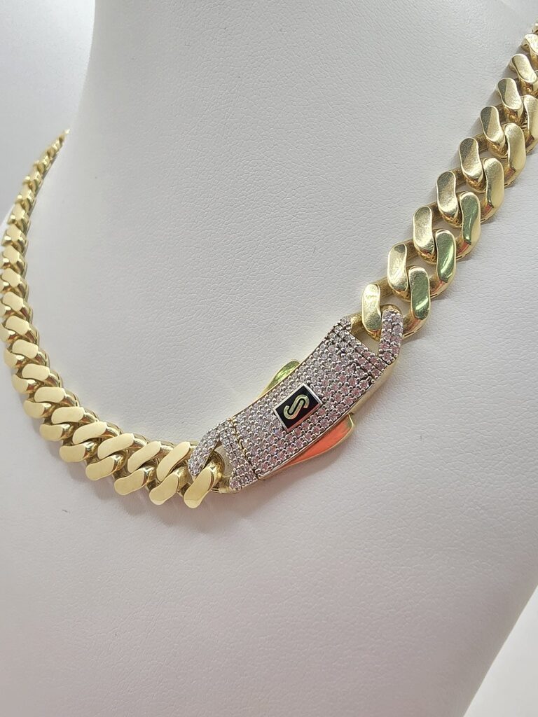 10K CERTIFIED MONACO CHAIN CZ – 11.5MM 26" – JY Jewelry Wholesale