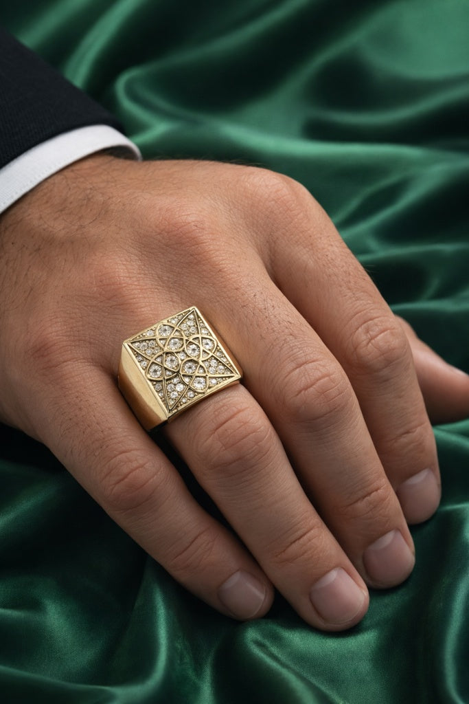 10K SMALL SQUARE ROSETTA RING – 10 – JY Jewelry Wholesale