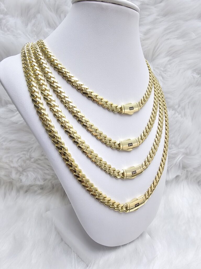 10K CERTIFIED PLAIN MONACO CHAIN 6.5MM 22" 18.4GRS – JY Jewelry Wholesale