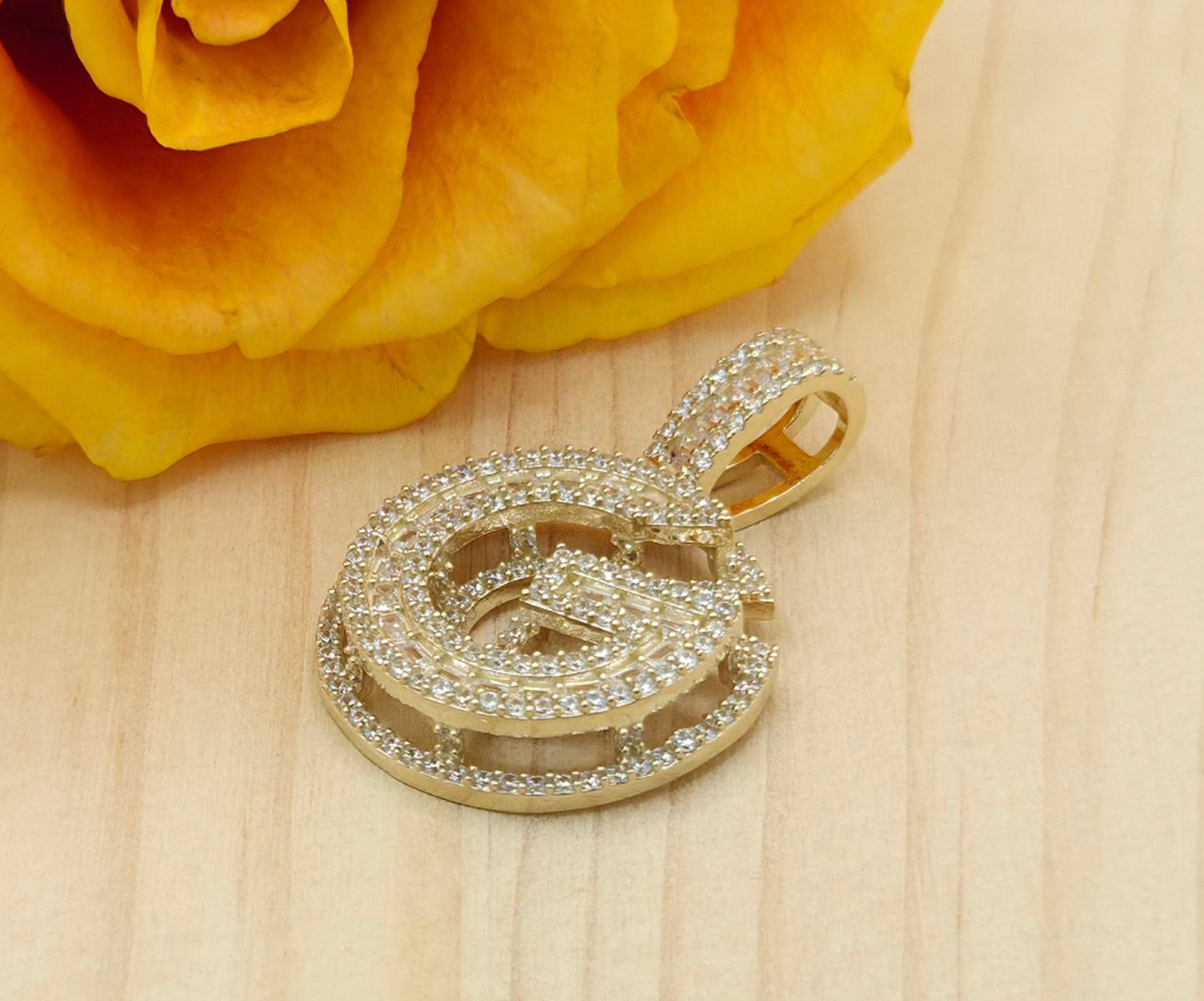 10K SMALL CZ "G" LETTER PENDANT – JY Jewelry Wholesale