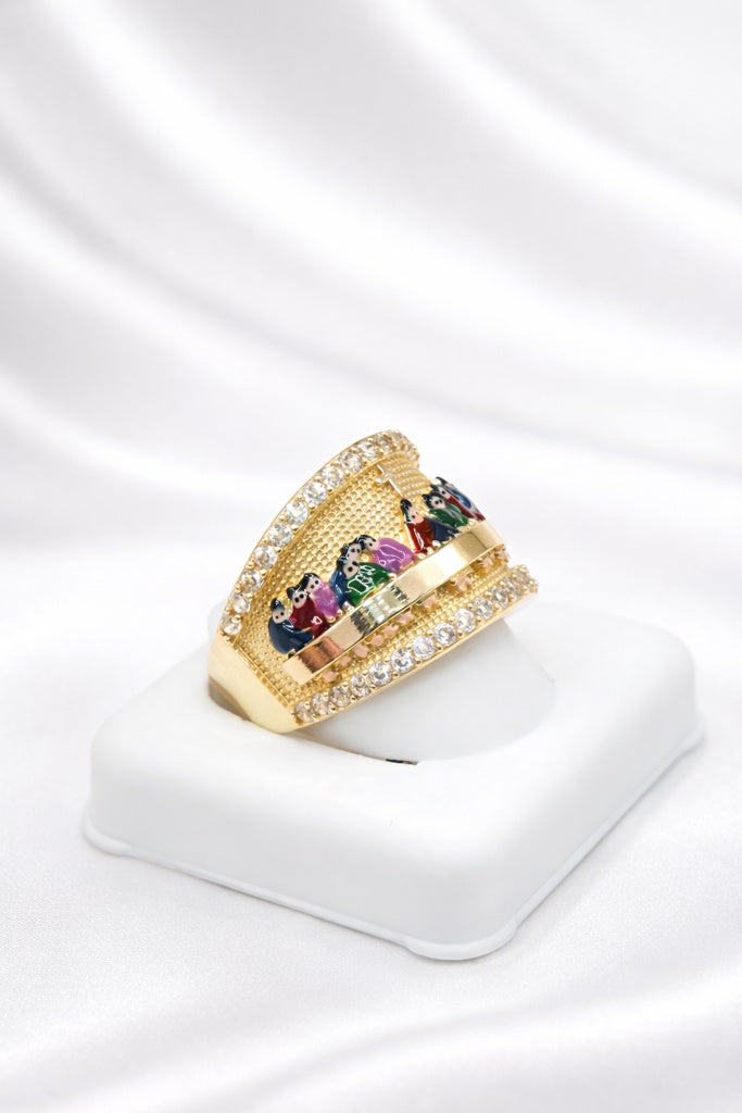 10K COLOR LAST SUPPER CZ FRAME RING – 11 – JY Jewelry Wholesale