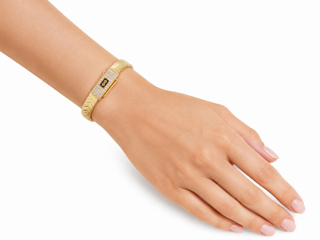 10K CZ LOCK CERTIFIED MONACO MERM BRACELET+MONACO – 7.5" 7MM – JY Jewelry Wholesale