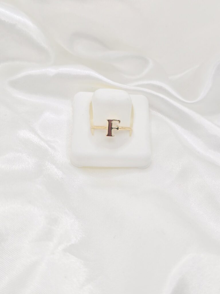 14K "F" LETTER RING – 6 – JY Jewelry Wholesale