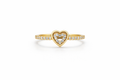 10K DELICATE HEART RING WITH A SMALL CZ HEART – 7 – JY Jewelry Wholesale