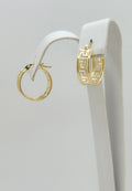10K GREEK SILHOUETTE HOOP EARRINGS – 2 – JY Jewelry Wholesale
