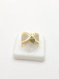 14K MODERN ZIRCONIA WITH CHARM RING – 8 – JY Jewelry Wholesale