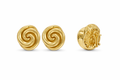 10K VINTAGE ROSE STYLE OMEGA BACK EARRINGS – LARGE – JY Jewelry Wholesale