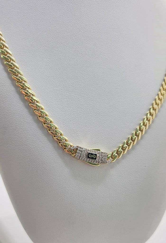 10K CERTIFIED MONACO CHAIN CZ CLOSURE – 6.5MM 22" – JY Jewelry Wholesale