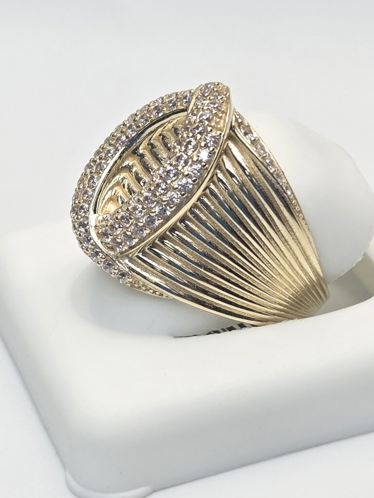 10K VINTAGE CA DETAIL OAVL DESIGN WOMAN'S RING – 8 – JY Jewelry Wholesale