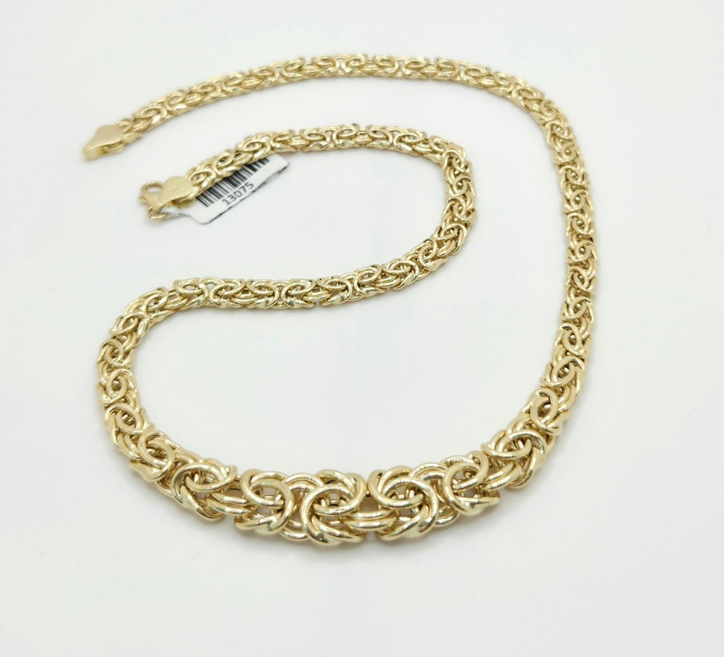 14K BYZENTINE NECKLACE – 18" – JY Jewelry Wholesale