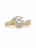 14K SPIRAL DESIGN CZ PROMISE RING – 7 – JY Jewelry Wholesale