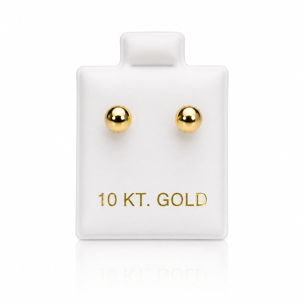 10K BALL EARRINGS – 3.5MM – JY Jewelry Wholesale