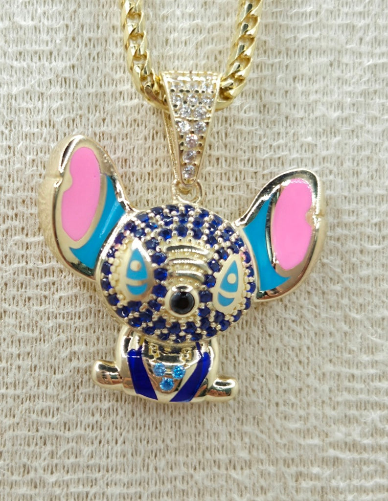 10K CZ BLUE STITCH PENDANT – JY Jewelry Wholesale