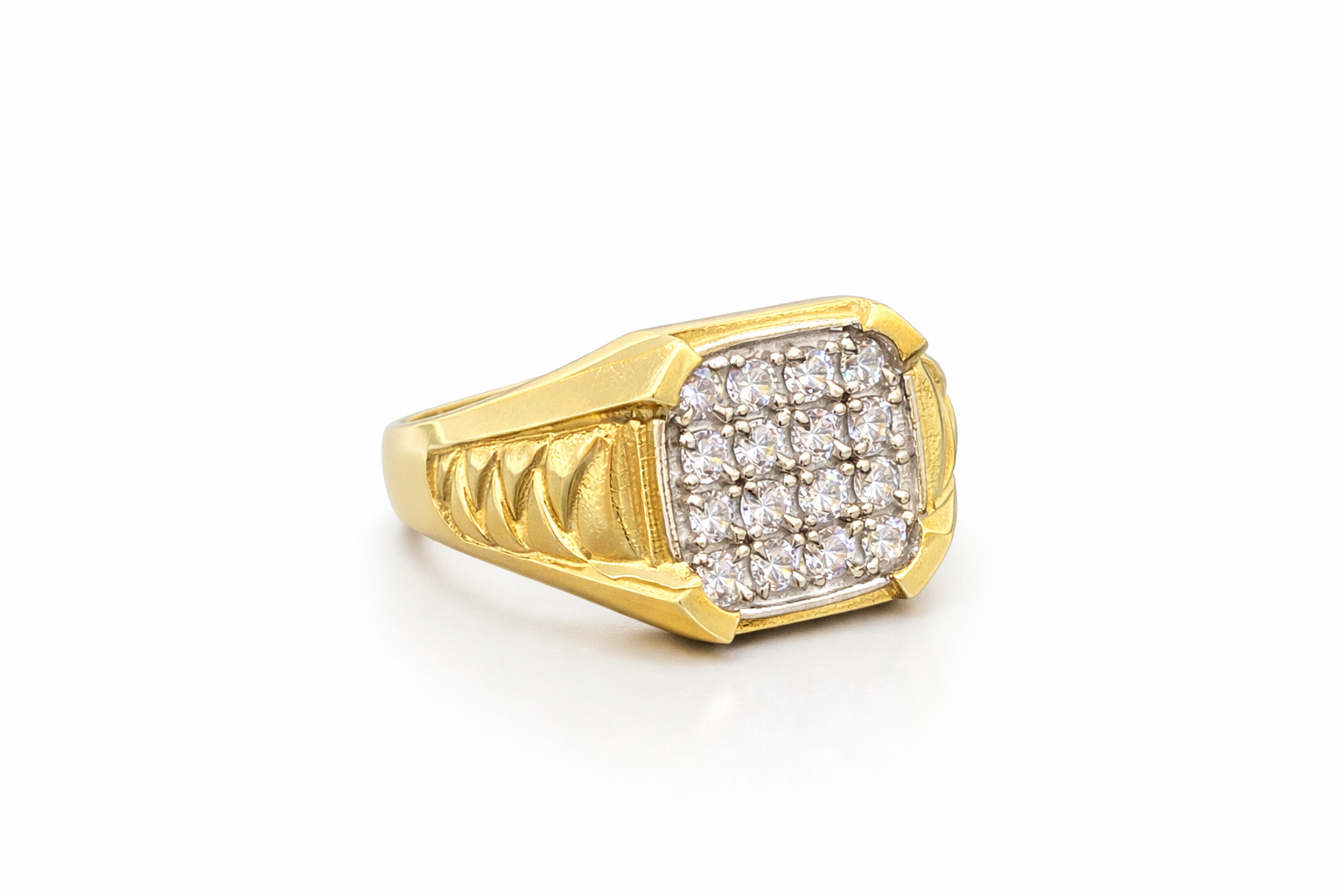 10K CZ CLUSTER RING – 11 – JY Jewelry Wholesale