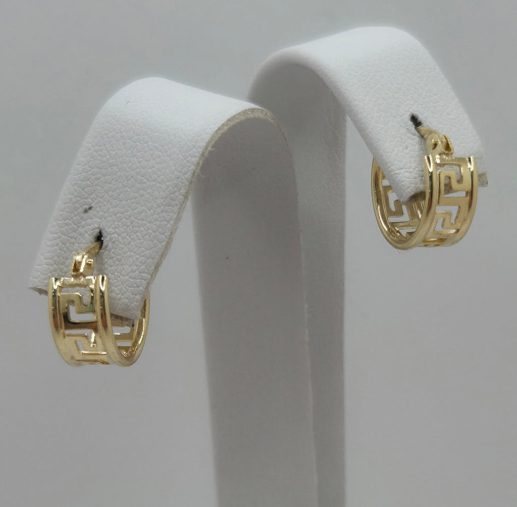 10K GREEK SILHOUETTE HOOP EARRINGS – 1 – JY Jewelry Wholesale
