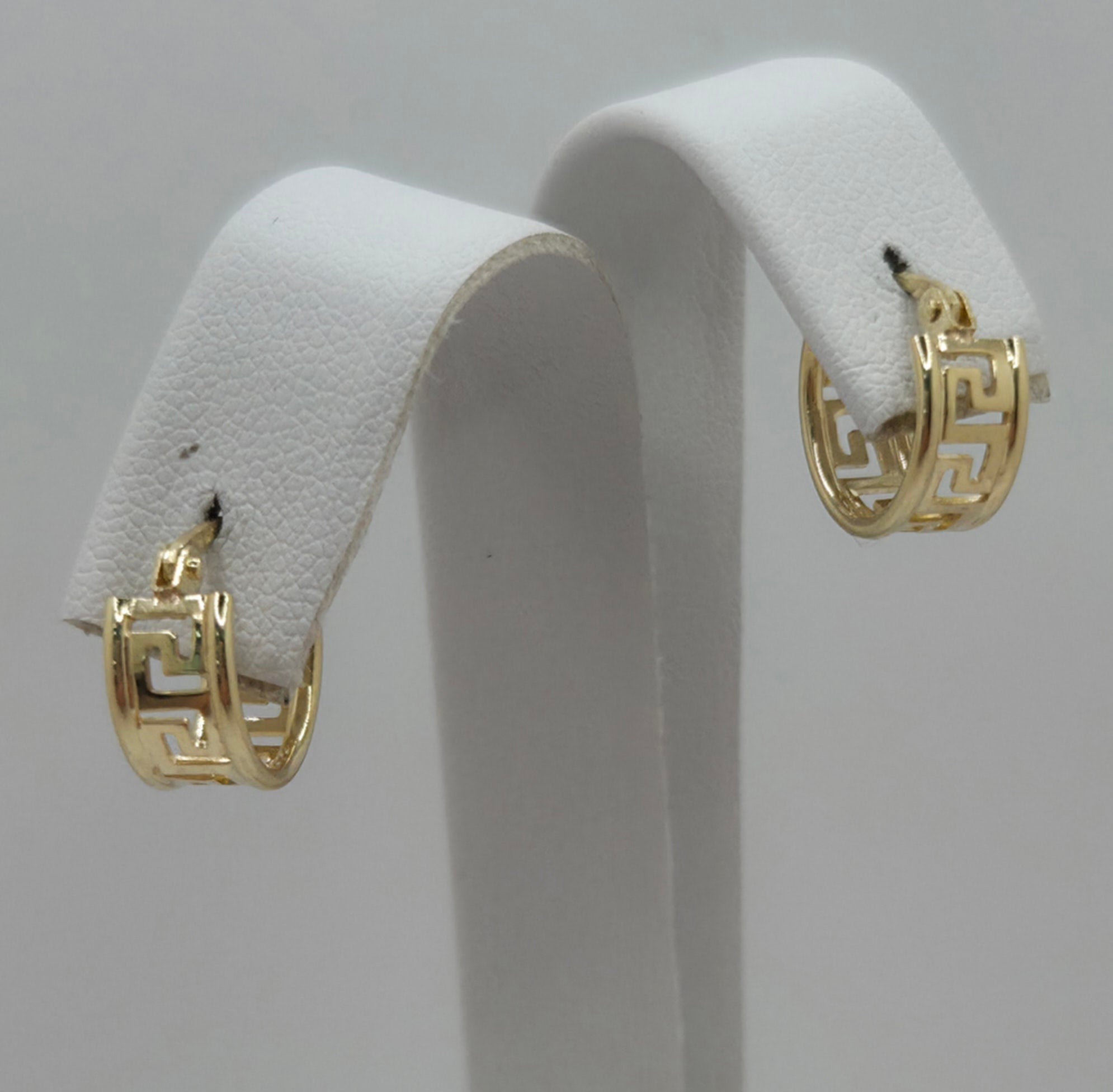 10K GREEK SILHOUETTE HOOP EARRINGS – 1 – JY Jewelry Wholesale