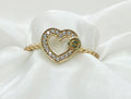 10K CZ SILHOVETTE HEART RING – 7 – JY Jewelry Wholesale