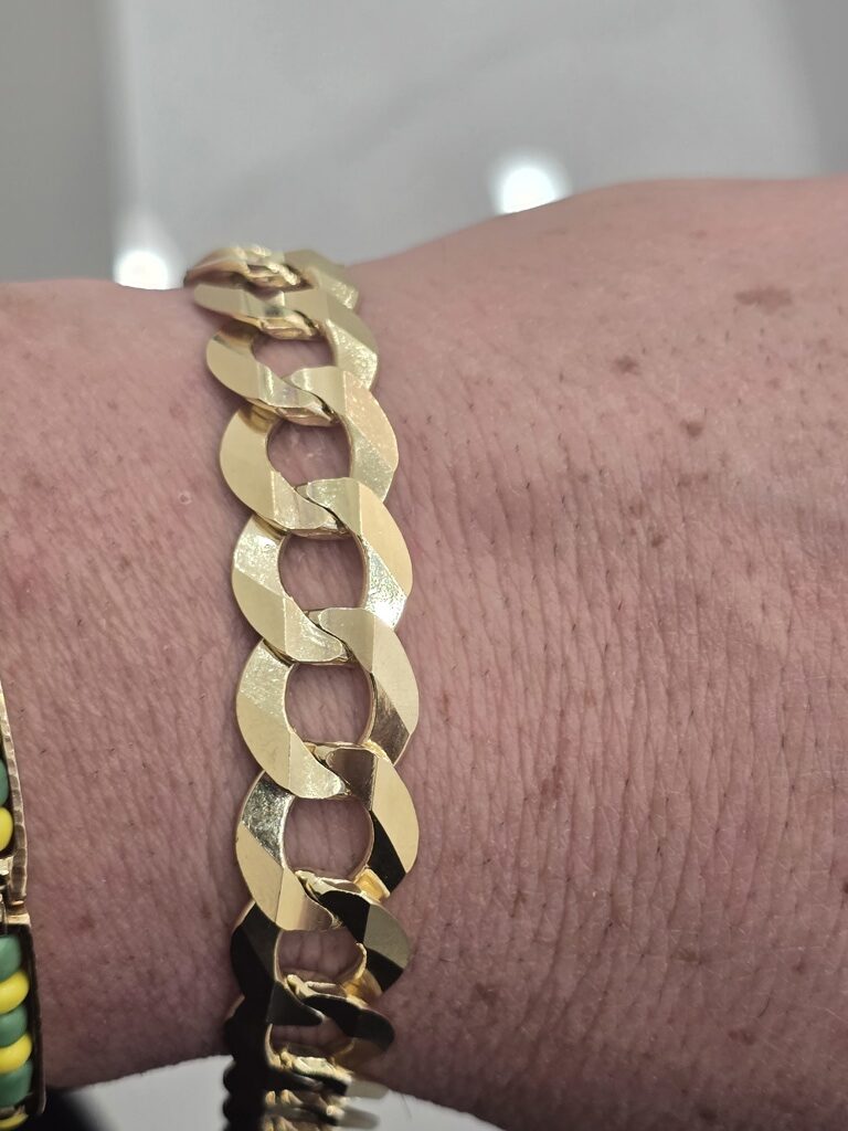10K SPECIAL OFFER SOLID CUBAN CURB FLAT BRACELET – 7" 14MM – JY Jewelry Wholesale