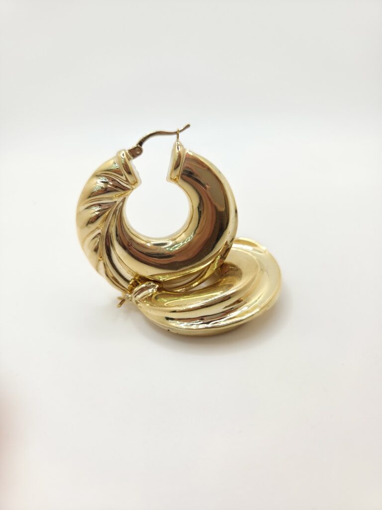 10K RETRO ROMAN STYLE HOOPS EARRINGS – JY Jewelry Wholesale