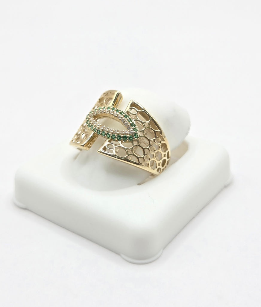 10K FANCY OAVLS SILHOUETTES BACK DESIGN OVAL DETAIL CENTER RING – 7-7.5-8 – JY Jewelry Wholesale