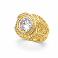 10K EXOTIC WHITE ROUND STONE RING – 11 – JY Jewelry Wholesale