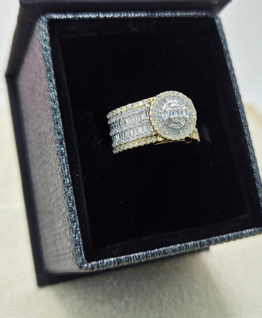 10K ELEGANT ROUND NATURAL DIAMOND WOMAN'S RING – 7 – JY Jewelry Wholesale