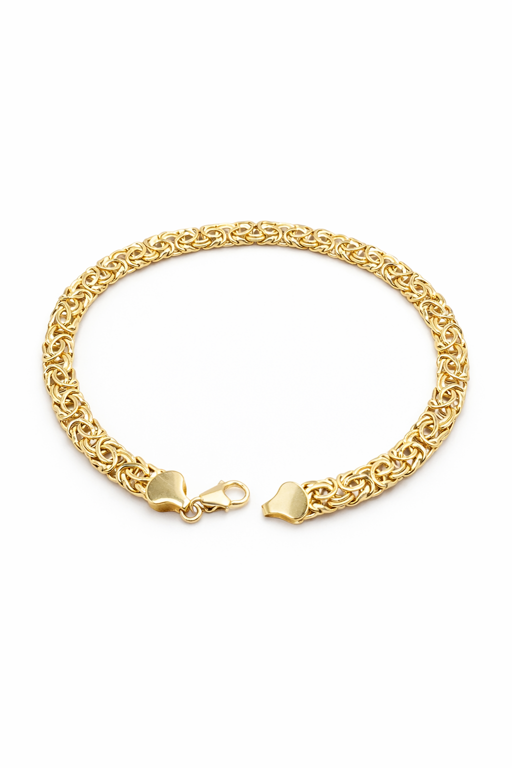 10K BYZENTINE ANKLET BRACELET – 10" 6MM – JY Jewelry Wholesale