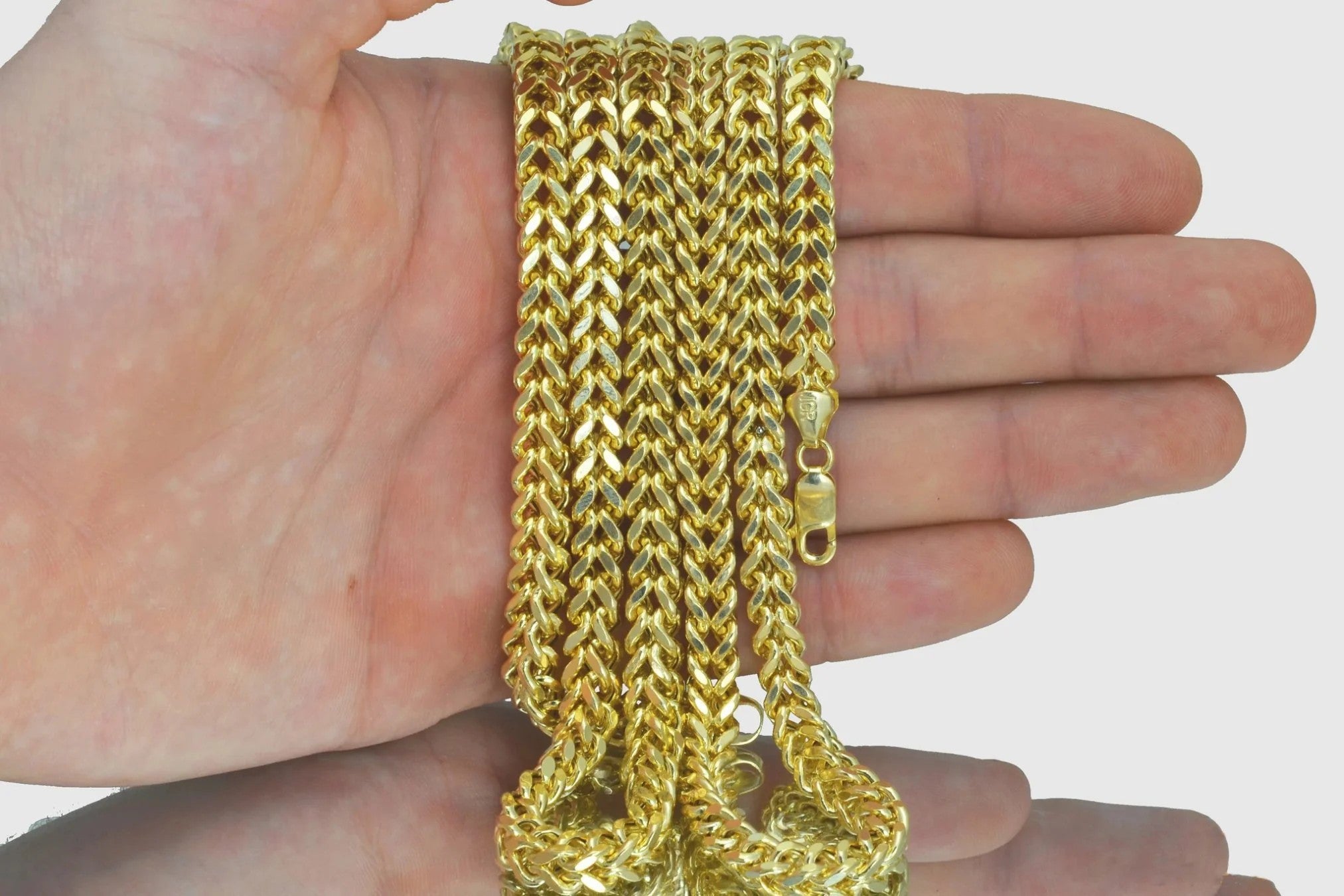 14K HOLLOW FRANCO CHAIN – 26" 5MM – JY Jewelry Wholesale
