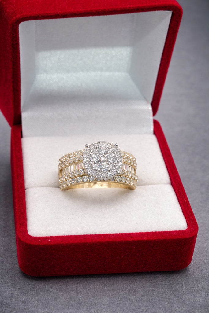 10K ELEGANT BAGUETTE AND CZ PROMISE RING – 7 & 8 & 9 – JY Jewelry Wholesale
