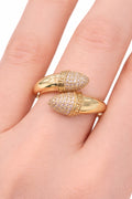 14K ELEGANT GREEK DETAIL AND CZ RING – 8.5 – JY Jewelry Wholesale