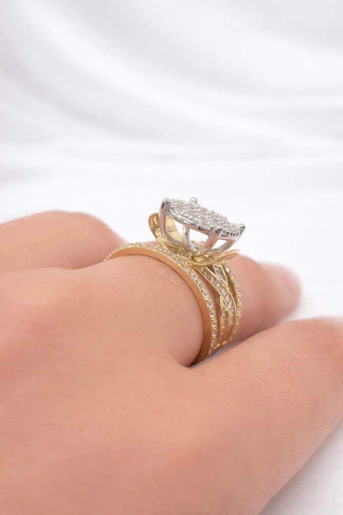 10K LARGE ELEGANT CZ ROUND PROMISE RING – 9 – JY Jewelry Wholesale