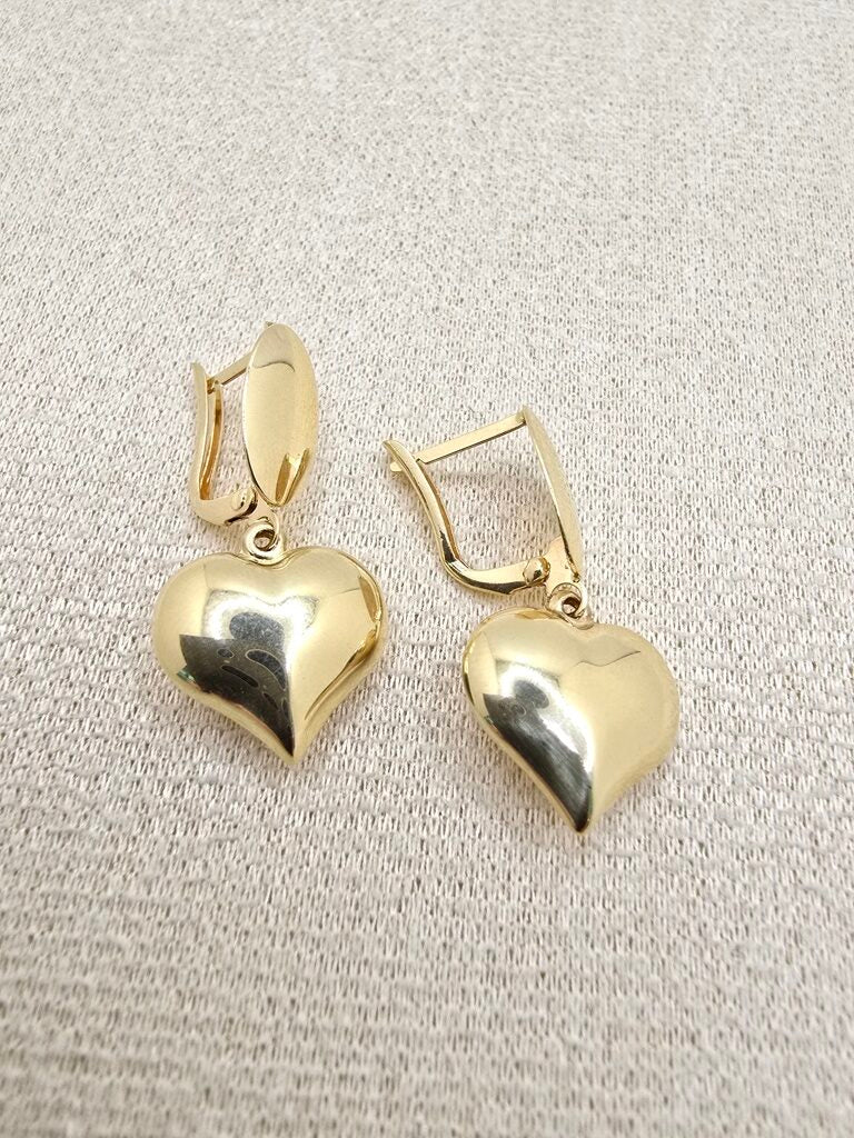 14K HEART PENDANT EARRINGS – JY Jewelry Wholesale